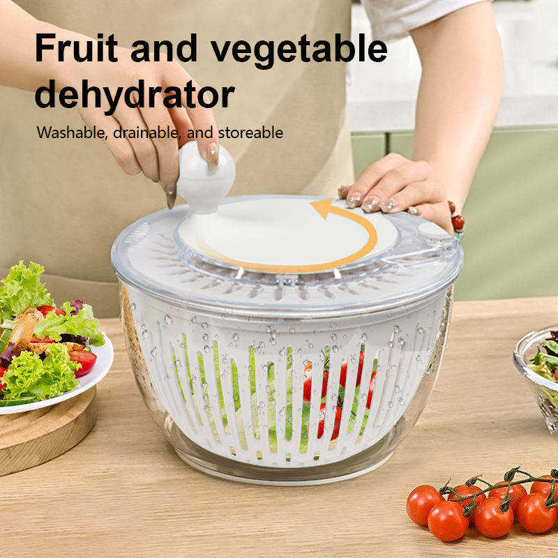Household Premium Multifunctional Bpa Free Drain Lettuce and Vegetable Salad Spinner for Home Kitchen