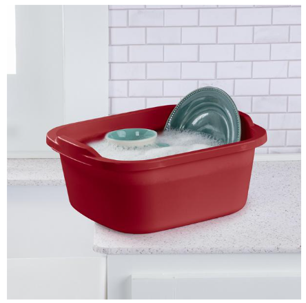 Red 12Qt Dishpan
