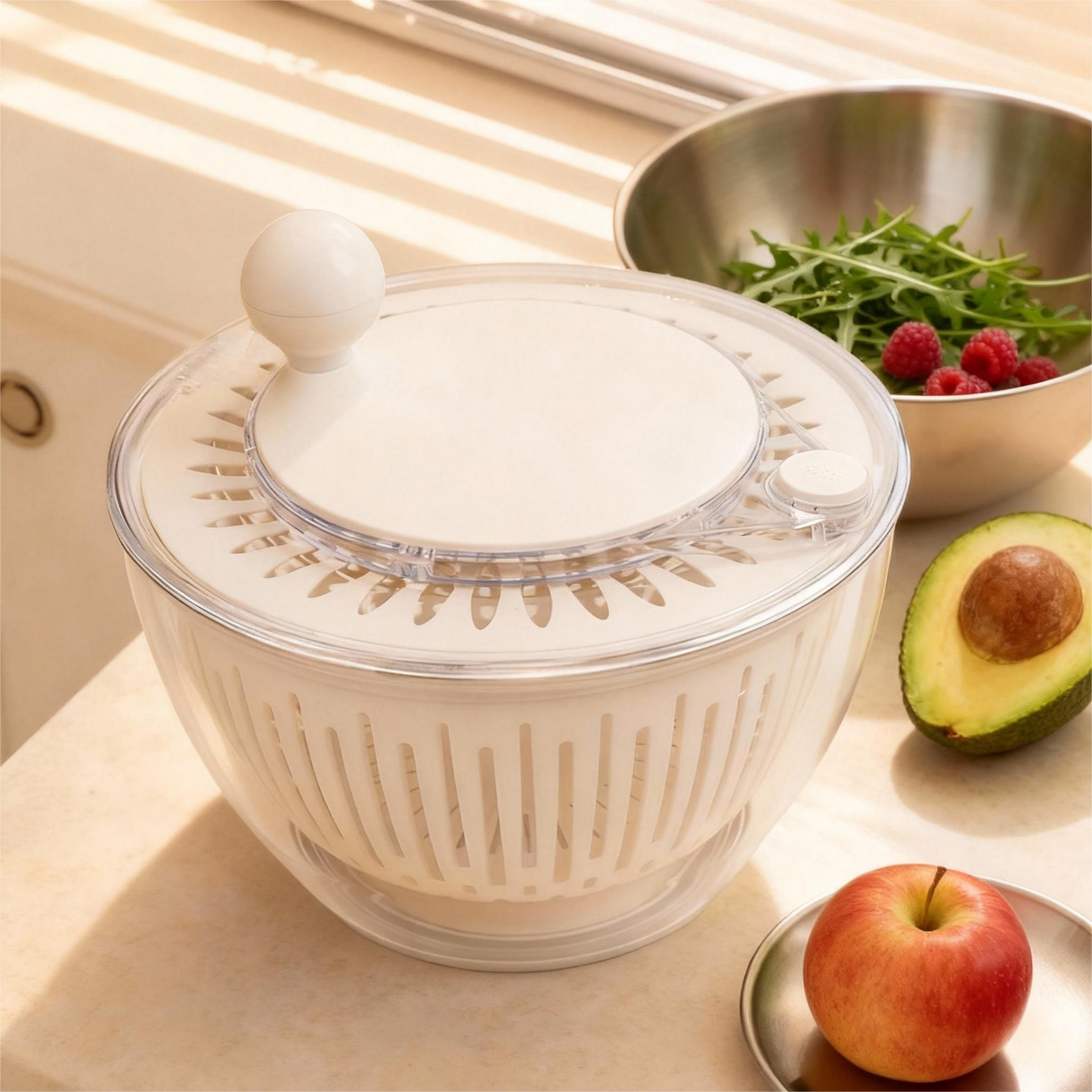 Household Premium Multifunctional Bpa Free Drain Lettuce and Vegetable Salad Spinner for Home Kitchen