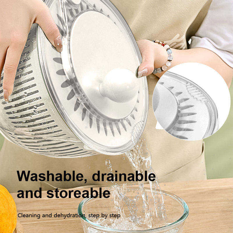 Household Premium Multifunctional Bpa Free Drain Lettuce and Vegetable Salad Spinner for Home Kitchen