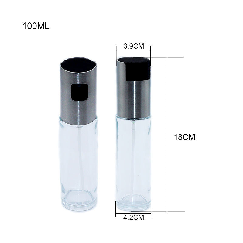 100 ML Stainless Steel Olive Glass Spray Oil Sprayer for Cooking