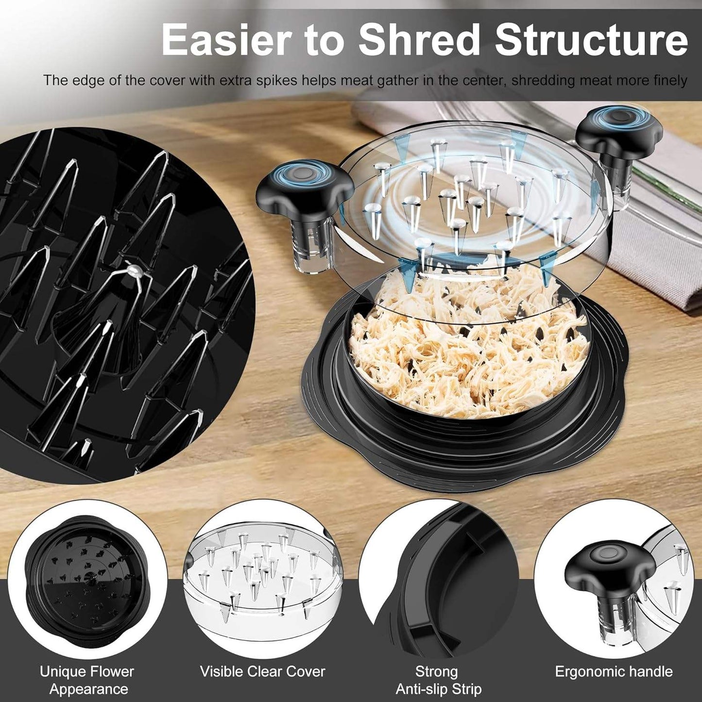 Chicken Brest Shredder Machine Large Chicken Shredder Tool Twist