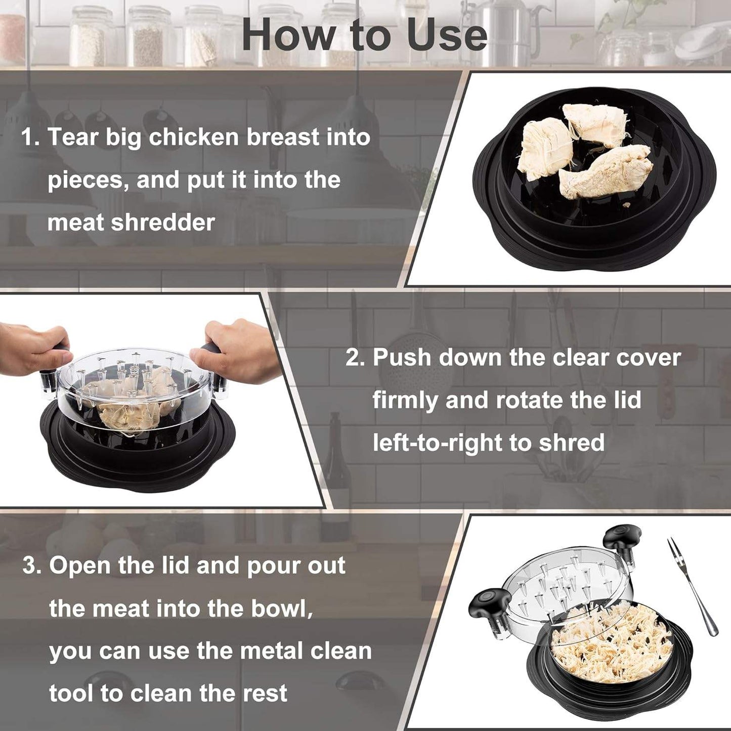 Chicken Brest Shredder Machine Large Chicken Shredder Tool Twist